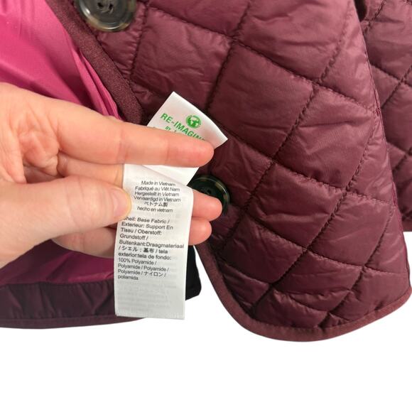 J Crew Quilted Lightweight Primaloft Signature Puffer Lady Jacket Maroon Women 4 - Picture 6 of 9